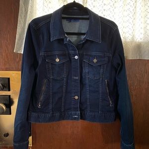 Apt. 9 dark blue jean long sleeve jacket sz L